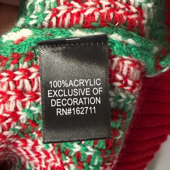 NEW Blizzard Bay GAINS Santa Ugly Christmas Sweater Men’s M Green Red Muscle Gym - Picture 4 of 4